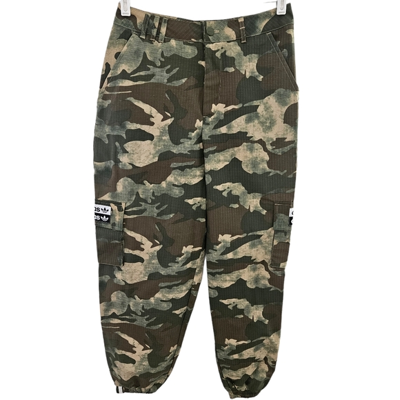 Adidas Originals Track Pants High Waist Fashion Leisure Pants Camouflage - Picture 3 of 16